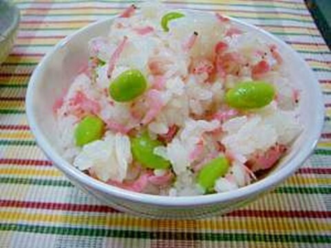 桜えびと枝豆の混ぜご飯